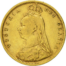 Great Britain, Victoria, 1/2 Sovereign, 1892, EF(40-45), Gold, KM:766