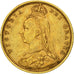 Gran Bretagna, Victoria, 1/2 Sovereign, 1892, London, BB, Oro, KM:766