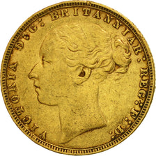 Coin, Great Britain, Victoria, Sovereign, 1880, EF(40-45), Gold, KM:752