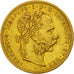 Austria, Franz Joseph I, 8 Florins-20 Francs, 1884, BB, Oro, KM:2269