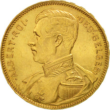 Belgio, 20 Francs, 20 Frank, 1914, SPL-, Oro, KM:78