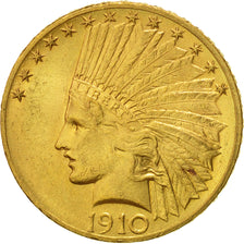 Coin, United States, Indian Head, $10, Eagle, 1910, U.S. Mint, Philadelphia