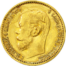 Coin, Russia, Nicholas II, 5 Roubles, 1898, St. Petersburg, EF(40-45), Gold