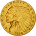 Munten, Verenigde Staten, Indian Head, $2.50, Quarter Eagle, 1914, U.S. Mint