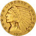 Monnaie, États-Unis, Indian Head, $5, Half Eagle, 1911, U.S. Mint, San