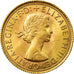 Moeda, Grã-Bretanha, Elizabeth II, Sovereign, 1965, AU(55-58), Dourado, KM:908