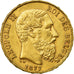 Moneta, Belgio, Leopold II, 20 Francs, 20 Frank, 1877, SPL-, Oro, KM:37