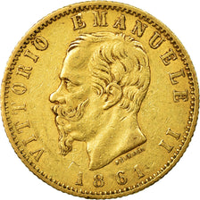 Münze, Italien, Vittorio Emanuele II, 20 Lire, 1861, Torino, SS, Gold, KM:10.1