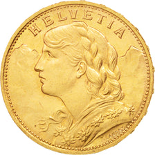 Switzerland, 20 Francs, 1925, Bern, Gold, KM:35.1