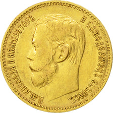 Moneta, Russia, Nicholas II, 5 Roubles, 1898, St. Petersburg, BB, Oro, KM:62