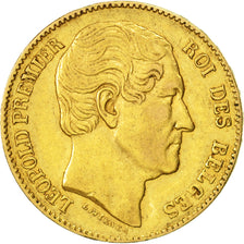 Munten, België, Leopold I, 20 Francs, 20 Frank, 1865, ZF+, Goud, KM:23