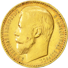 Moneda, Rusia, Nicholas II, 15 Roubles, 1897, St. Petersburg, MBC, Oro, KM:65.2