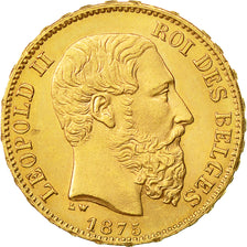 Munten, België, Leopold II, 20 Francs, 20 Frank, 1875, UNC-, Goud, KM:37