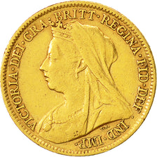 Munten, Groot Bretagne, Victoria, 1/2 Sovereign, 1901, London, ZF, Goud, KM:784