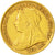 Moneda, Gran Bretaña, Victoria, 1/2 Sovereign, 1901, London, MBC, Oro, KM:784