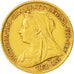 Moneta, Gran Bretagna, Victoria, 1/2 Sovereign, 1901, London, BB, Oro, KM:784