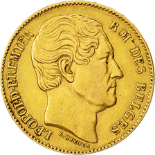 Coin, Belgium, Leopold I, 20 Francs, 20 Frank, 1865, EF(40-45), Gold, KM:23