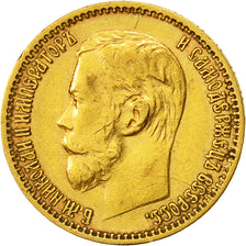 Coin, Russia, Nicholas II, 5 Roubles, 1898, St. Petersburg, EF(40-45), Gold