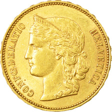 Coin, Switzerland, 20 Francs, 1894, Bern, EF(40-45), Gold, KM:31.3