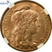 Monnaie, France, Dupuis, 5 Centimes, 1908, Paris, GENI, MS64RB, Bronze