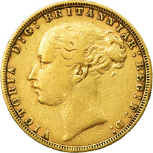 Monnaie, Grande-Bretagne, Victoria, Sovereign, 1876, Londres, TB+, Or, KM:752