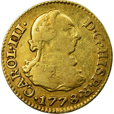 Munten, Spanje, Charles III, 1/2 Escudo, 1778, Madrid, FR+, Goud, KM:415.1