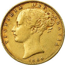 Moneta, Wielka Brytania, Victoria, Sovereign, 1864, London, EF(40-45), Złoto