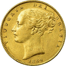 Moneda, Gran Bretaña, Victoria, Sovereign, 1869, London, MBC+, Oro, KM:736.2