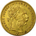 Hungary,Franz Joseph I,8 Forint 20 Francs,1887,Kormoczbanya,EF(40-45),Gold,KM467