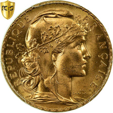 Coin, France, Marianne, 20 Francs, 1908, PCGS, MS66, Gold, KM:857, graded