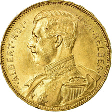 Moeda, Bélgica, 20 Francs, 20 Frank, 1914, AU(55-58), Dourado, KM:78