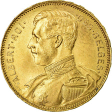 Moeda, Bélgica, 20 Francs, 20 Frank, 1914, MS(63), Dourado, KM:78