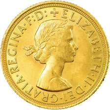 Coin, Great Britain, Elizabeth II, Sovereign, 1963, MS(63), Gold, KM:908