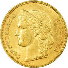 Coin, Switzerland, 20 Francs, 1895, Bern, AU(50-53), Gold, KM:31.3