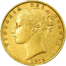 Moneda, Gran Bretaña, Victoria, Sovereign, 1872, London, MBC, Oro, KM:736.1