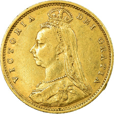 Münze, Großbritannien, Victoria, 1/2 Sovereign, 1892, London, SS, Gold, KM:766