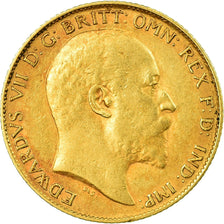 Moeda, Grã-Bretanha, Edward VII, 1/2 Sovereign, 1903, EF(40-45), Dourado