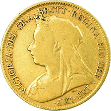 Monnaie, Grande-Bretagne, Victoria, 1/2 Sovereign, 1897, TB, Or, KM:784