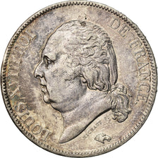 Moneda, Francia, Louis XVIII, Louis XVIII, 5 Francs, 1816, Paris, MBC, Plata