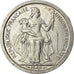 Moeda, Nova Caledónia, 2 Francs, 1949, Paris, MS(60-62), Alumínio, KM:3