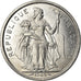 Coin, French Polynesia, 2 Francs, 1965, Paris, MS(63), Aluminum, KM:3