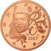 Frankrijk, 5 Euro Cent, 2007, Proof / BE, FDC, Copper Plated Steel, KM:1284