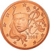 França, Euro Cent, 2008, Proof / BE, MS(65-70), Aço Cromado a Cobre, KM:1282