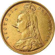 Moneta, Wielka Brytania, Victoria, 1/2 Sovereign, 1891, London, AU(50-53)