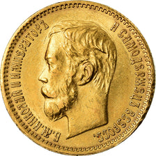 Moneta, Russia, Nicholas II, 5 Roubles, 1902, St. Petersburg, SPL-, Oro, KM:62