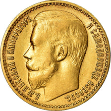 Moneda, Rusia, Nicholas II, 15 Roubles, 1897, St. Petersburg, MBC, Oro, KM:65.2