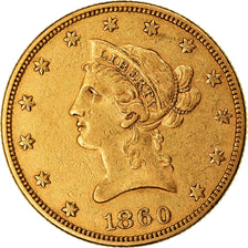 Moneda, Estados Unidos, Coronet Head, $10, Eagle, 1860, U.S. Mint, Philadelphia