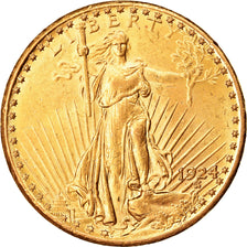 Coin, United States, Saint-Gaudens, $20, Double Eagle, 1924, U.S. Mint