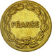 Coin, France, France Libre, 2 Francs, 1944, Philadelphia, EF(40-45), Brass