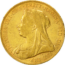 Moneta, Gran Bretagna, Victoria, Sovereign, 1900, London, BB, Oro, KM:785